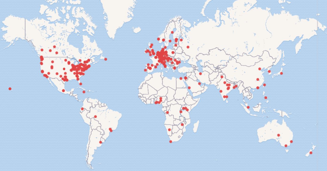 SWIB20 participant map